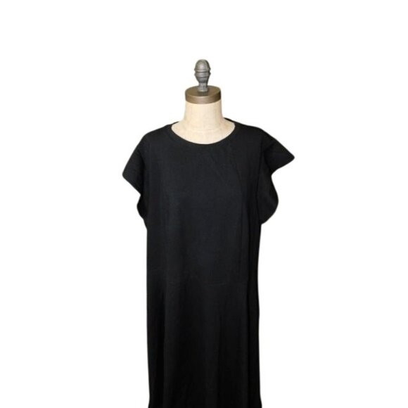 City Chic Size 22 (XL) Plus Size Black STRETCH Knit Classic Dress - Picture 2 of 2
